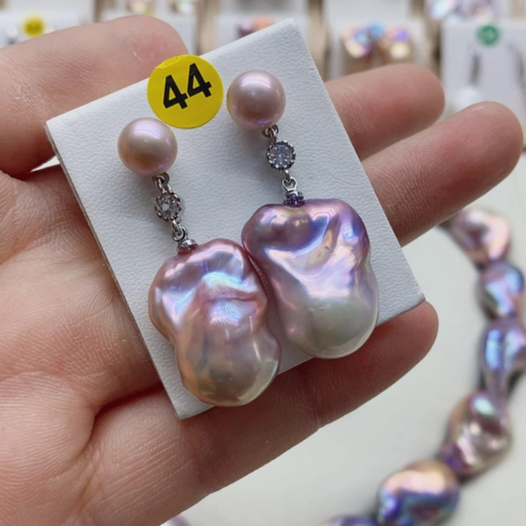 【闪购商品】淡水珍珠耳饰银S925镶嵌