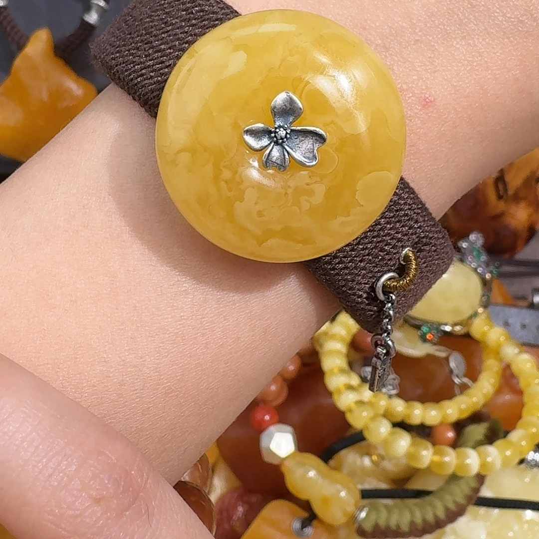 奔***师琥珀未镶嵌裸石我