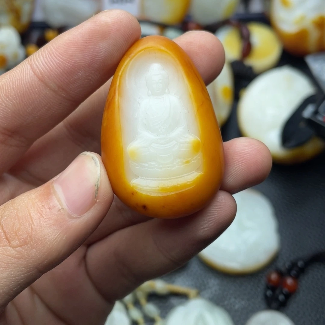 和田玉颈饰未镶嵌零*7