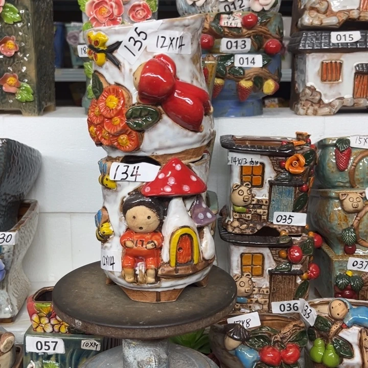 紫砂花盆粗陶材质多肉花盆