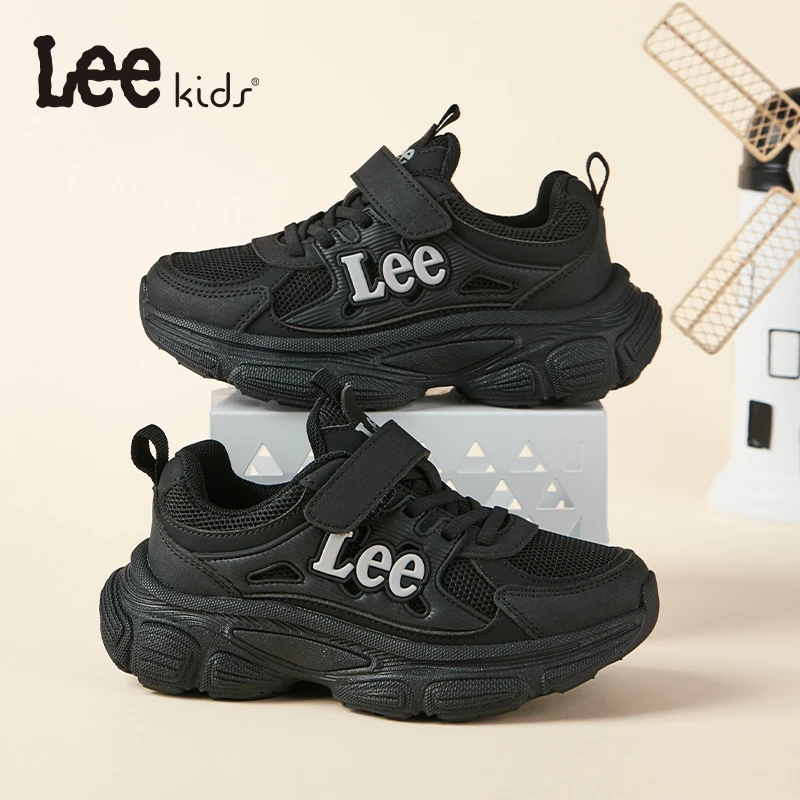 Leekids童运动鞋女童透气网面休闲鞋2024秋季新款中大童男童鞋子