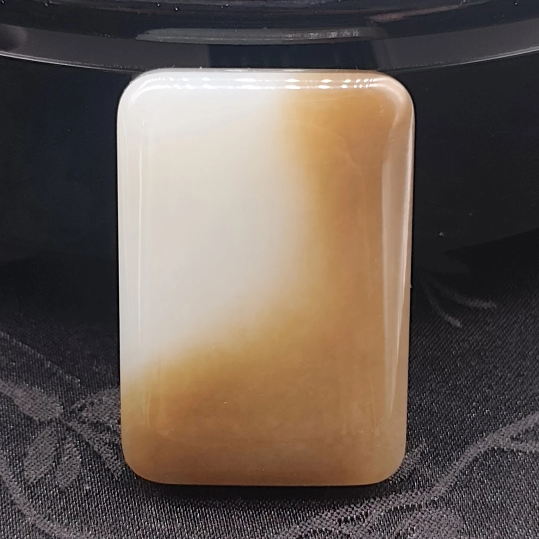 【国玉甄品】WSP065 和田玉糖白无事牌40.6X28.7MM