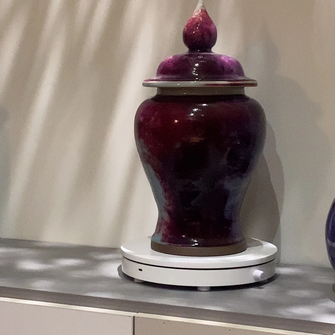 抟***化陶钧窑玉石釉将军罐