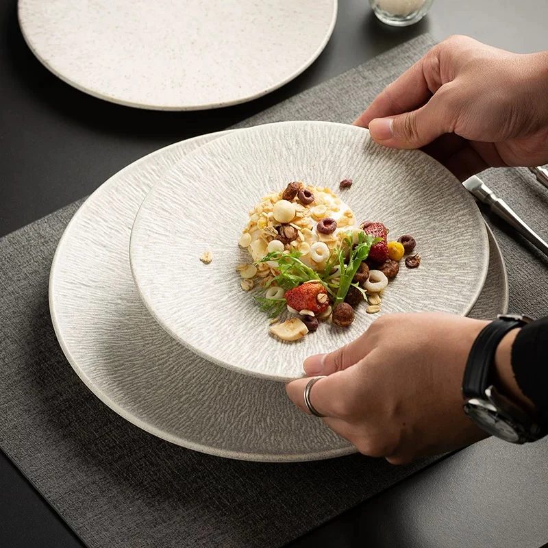 牛排餐盘陶瓷日式创意高级感家用沙拉盘轻奢西餐餐盘酒店餐厅餐具