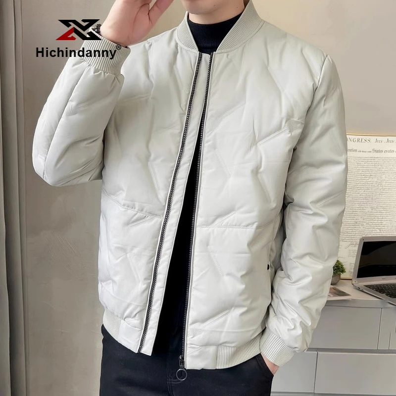 HICHIN户外轻薄羽绒服男士冬季加厚防寒鸭绒上衣休闲保暖夹克外套