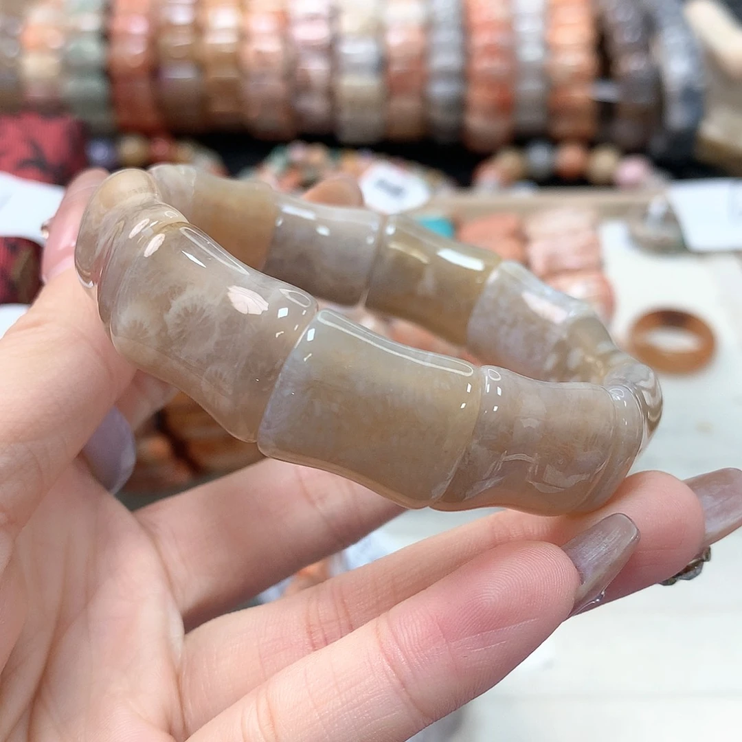 硅化珊瑚（珊瑚玉）手链未镶嵌用****6093