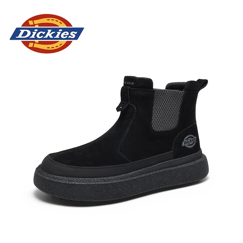 Dickies2025新款一脚蹬马丁靴冬季保暖增高休闲鞋运动耐磨工装靴