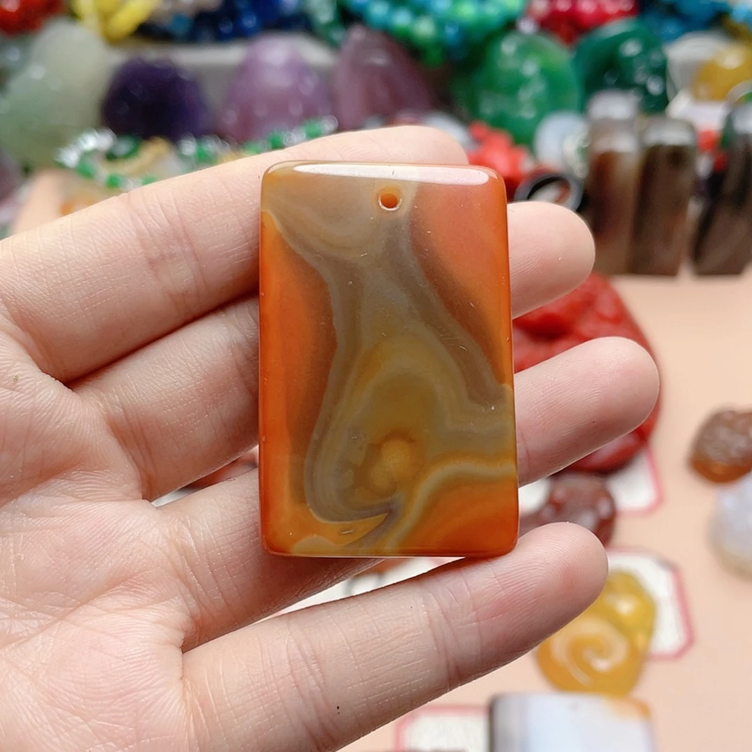 玛瑙/玉髓颈饰合金米*