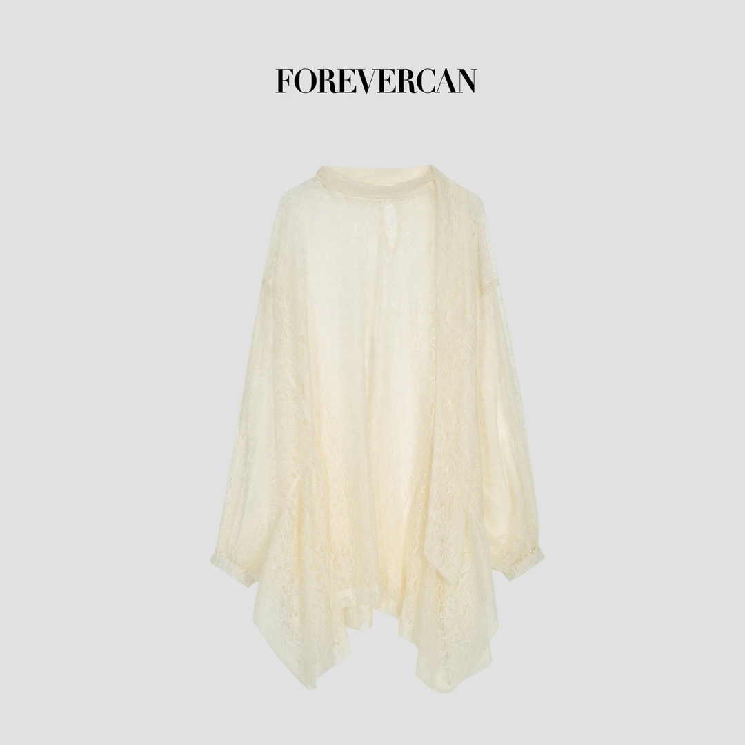 “致命沉沦”法国进口里昂蕾丝宽松罩衫连衣裙SD23609