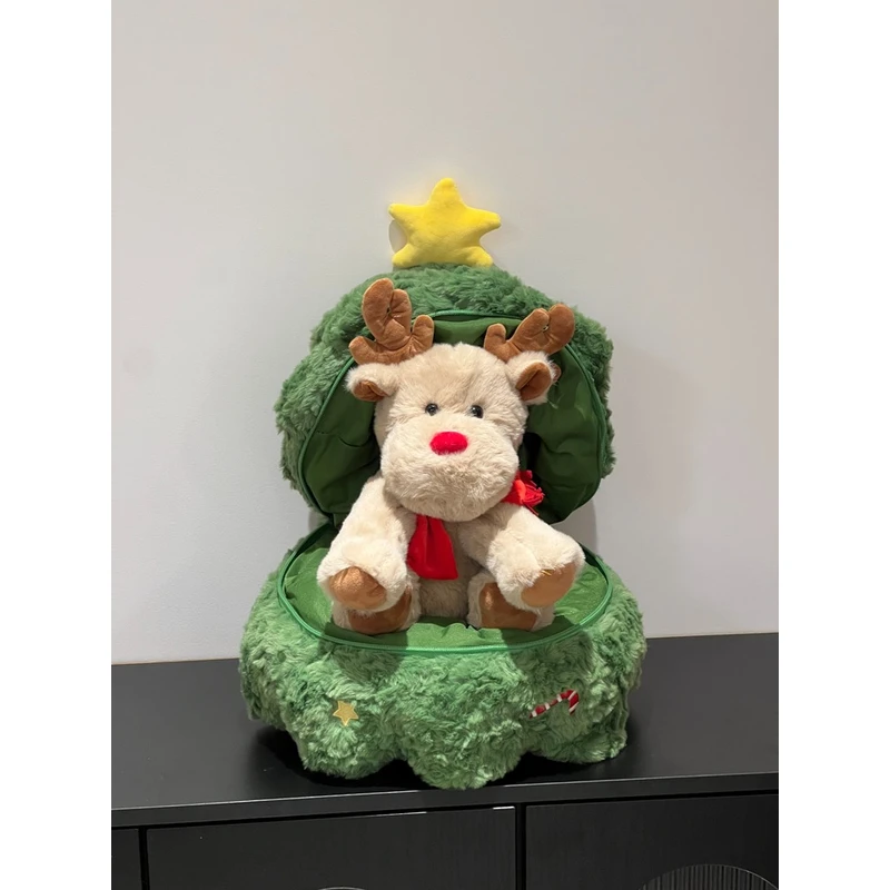ININHOME欢乐圣诞树公仔毛绒玩具圣诞老人麋鹿玩偶平安夜礼物