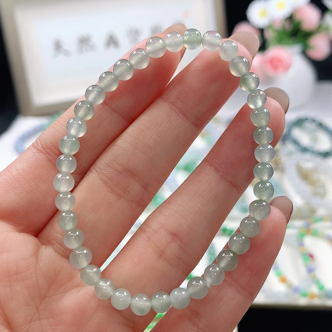 翡翠未镶嵌手链手链4.8mm