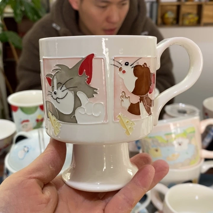 杯菲***歌景德镇釉下彩手绘