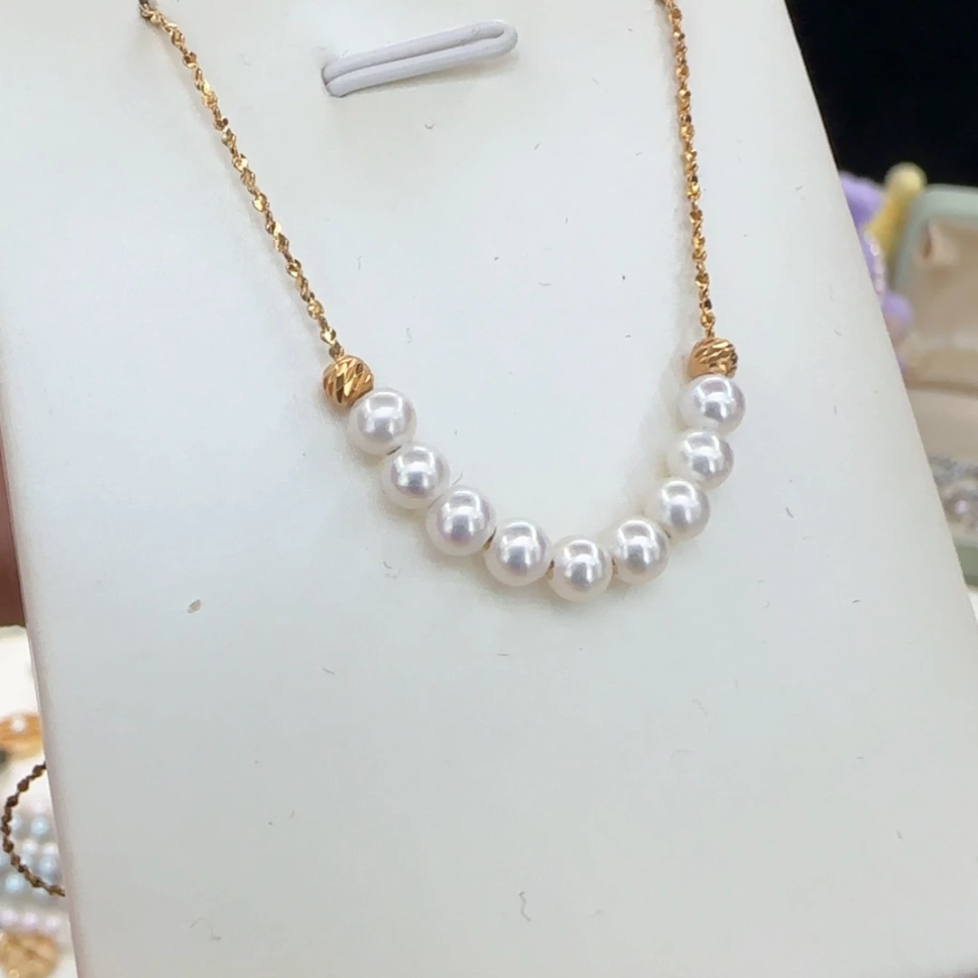 淡水珍珠颈饰银S925镶嵌