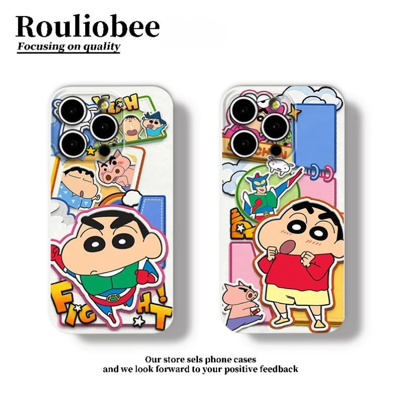 欧克里里 呆萌超人小新适用苹果16菲林手机壳华为P70vivo小米oppo