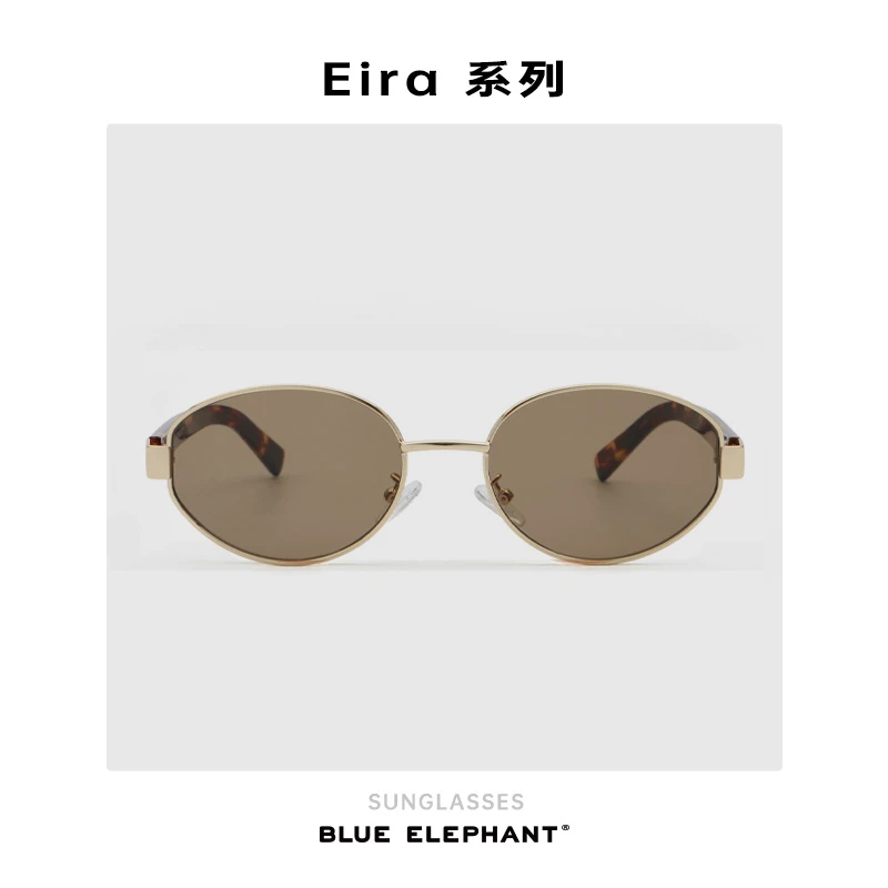 BLUE ELEPHANT老钱风2025 新款墨镜防紫外线板材超轻玳瑁镜腿墨镜