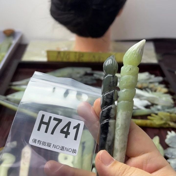 蛇纹石玉发饰合金S****y