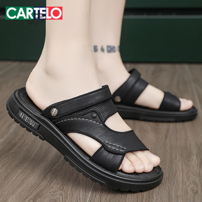 卡帝乐鳄鱼夏季凉鞋男款外穿开车两用爸爸凉拖休闲软底沙滩拖鞋男