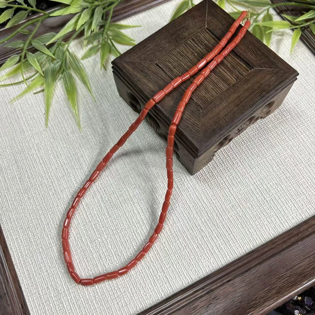 天然珊瑚竹节项链 多样性发其一