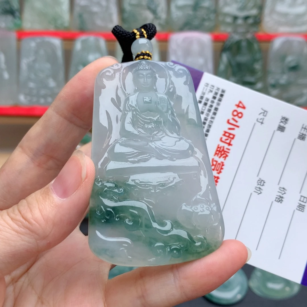 翡翠未镶嵌颈饰未**期阿弥陀佛