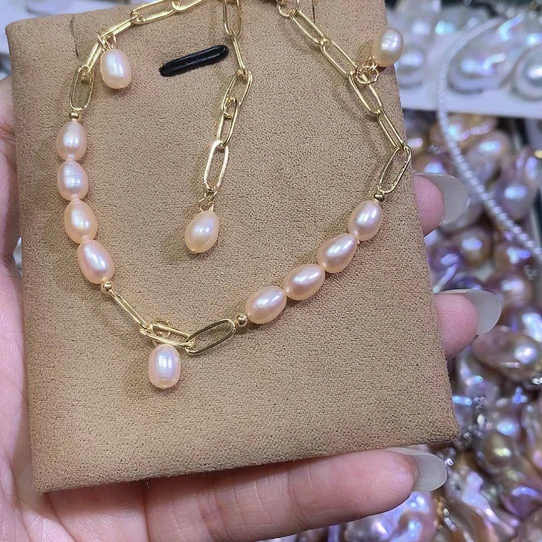 未镶嵌淡水珍珠脚链14