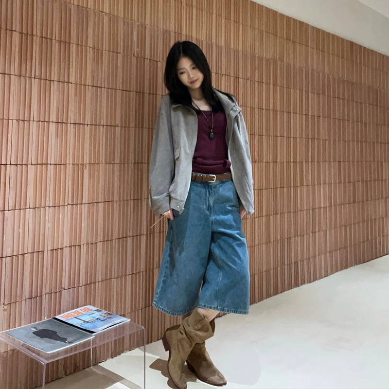【VIINS】简约工装短款夹克女休闲百搭长袖外套0220