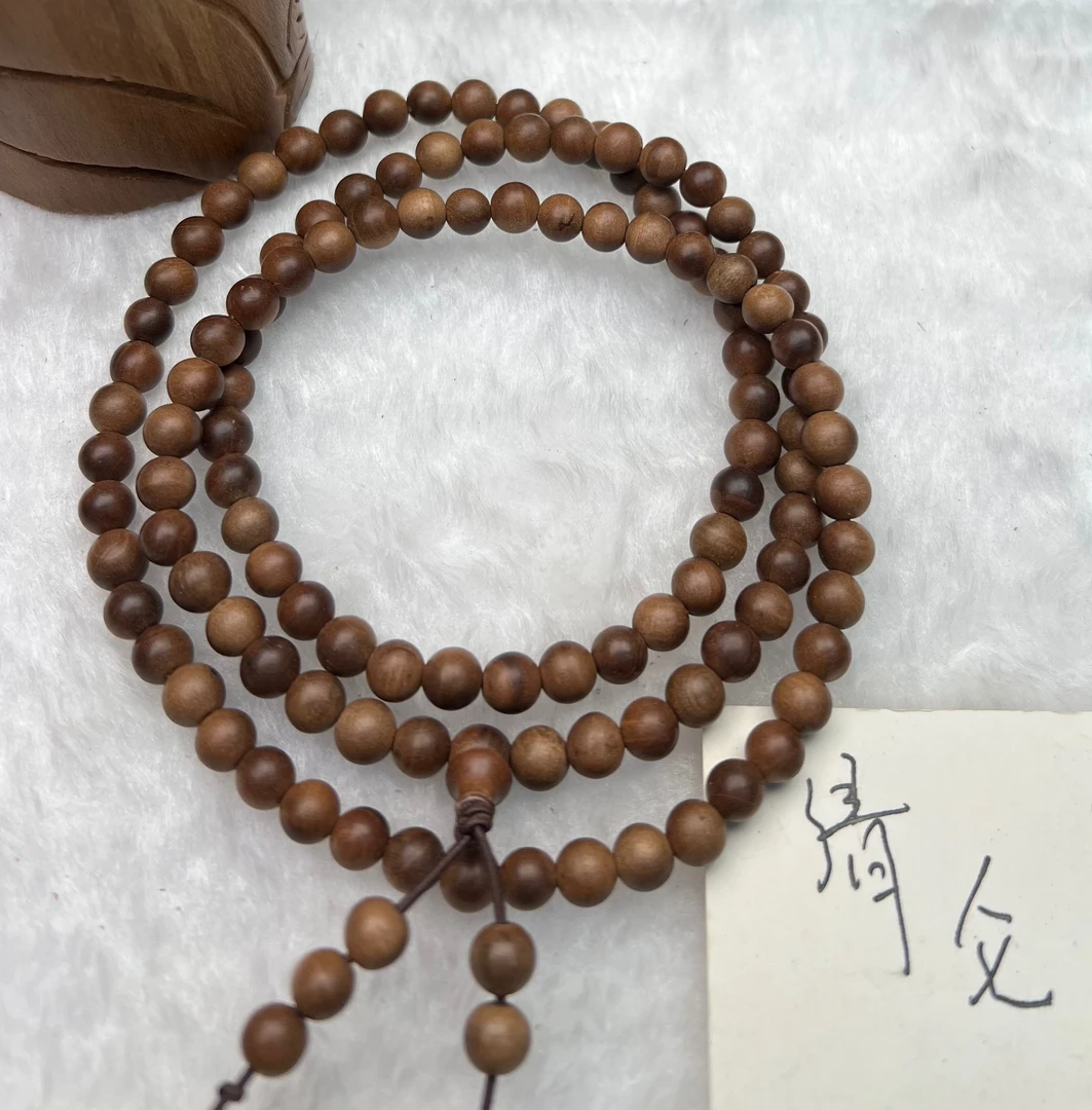 【老山檀】0.8圆珠多圈108，奶香韵感，