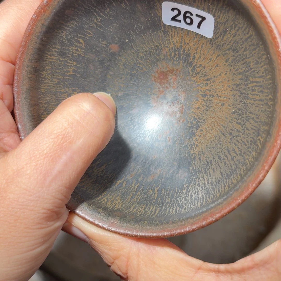 茶盏龙窑柴烧自然还原瑕疵267