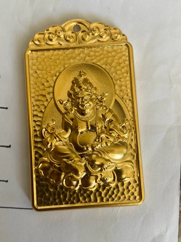 合金吊坠 （精工品质招财黄财神吊坠）不掉色简约时尚男女礼物