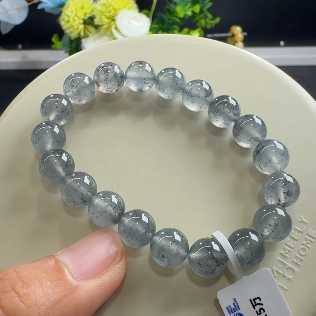 未镶嵌手链翡翠高冰玻黑钢卡10