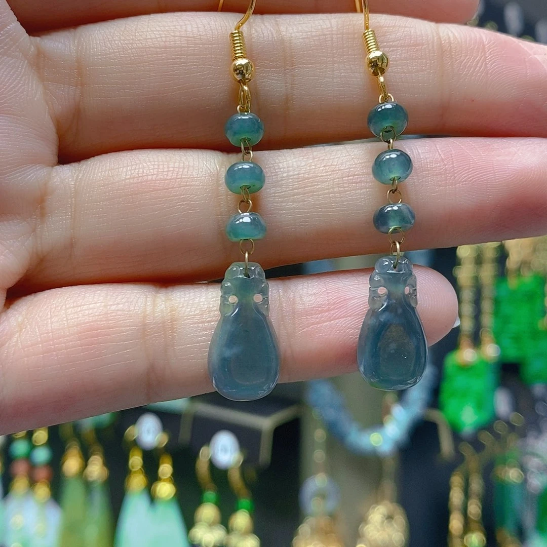 未镶嵌翡翠耳饰翡翠