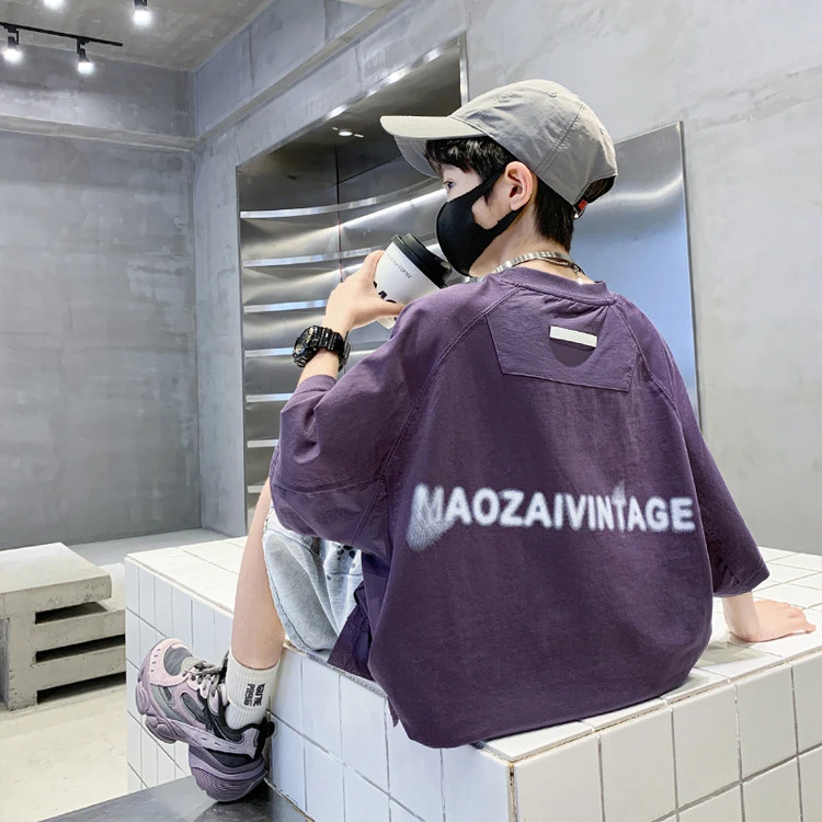 男童夏装短袖T恤2025新款中大童夏季儿童薄款半袖上衣百搭帅气潮t