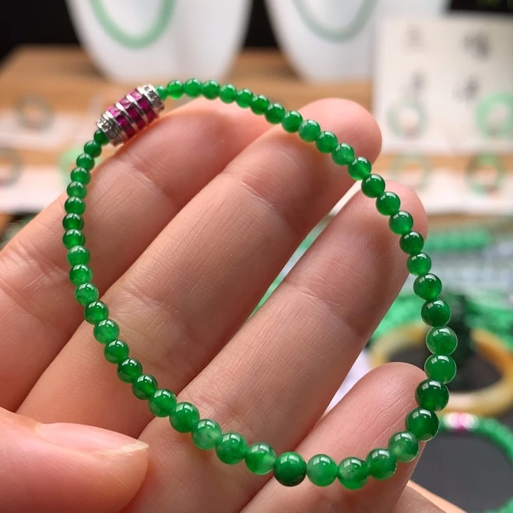 翡翠未镶嵌手链天然缅甸A货翡翠