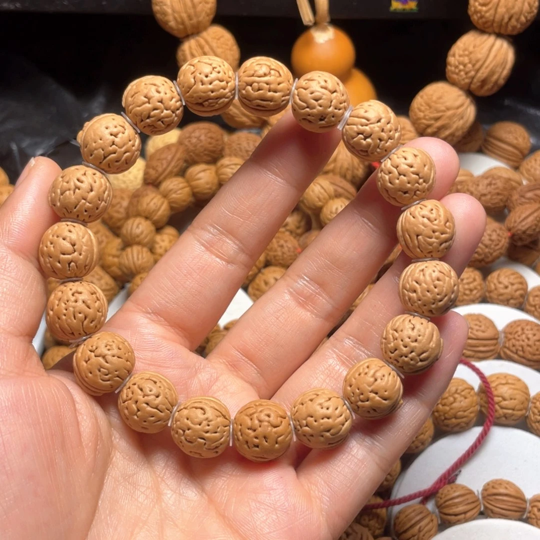 桃核吊坠桃核手串13野生奶豆
