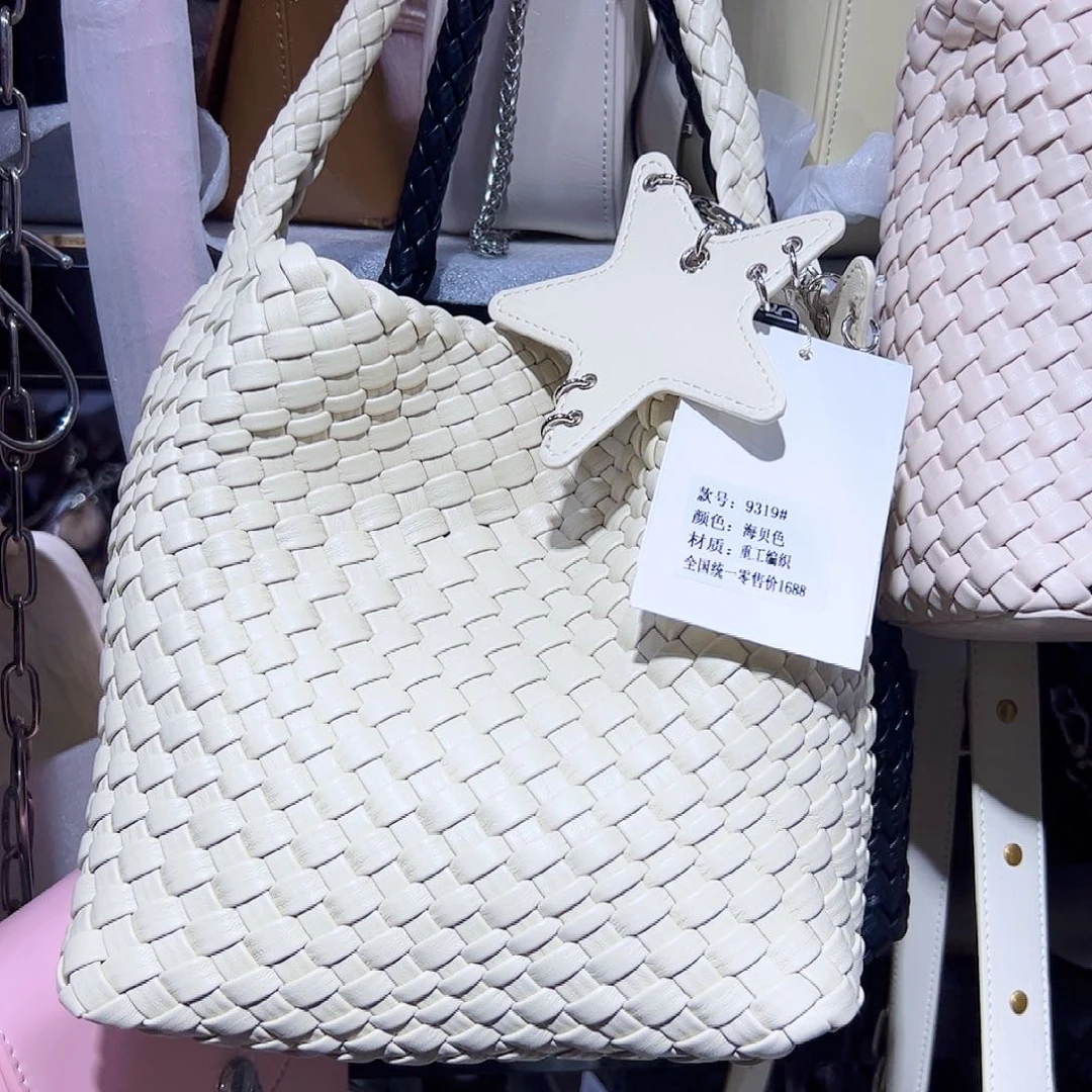 猪剖层皮革9319海贝色编织