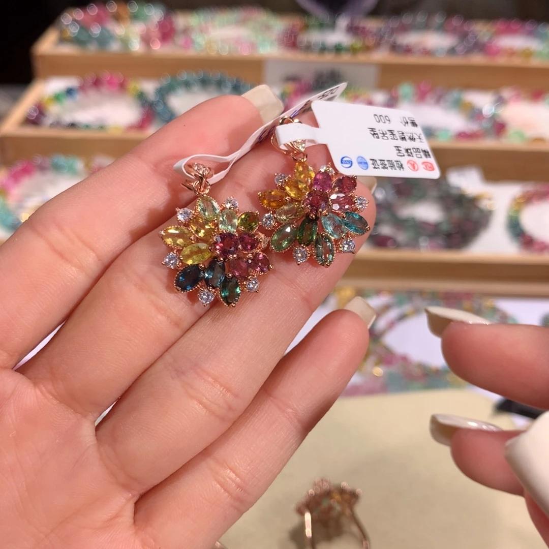 碧玺多样性发货一件银S925镶嵌