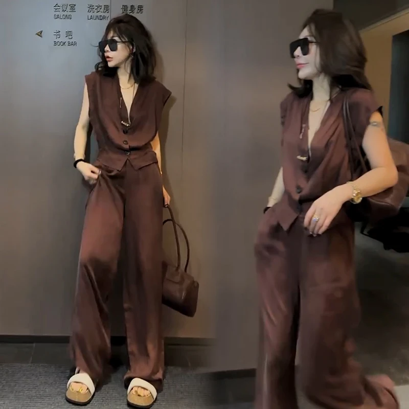 2025夏季新款时尚显瘦气质网红高档洋气女高级百搭宽松大码两件套