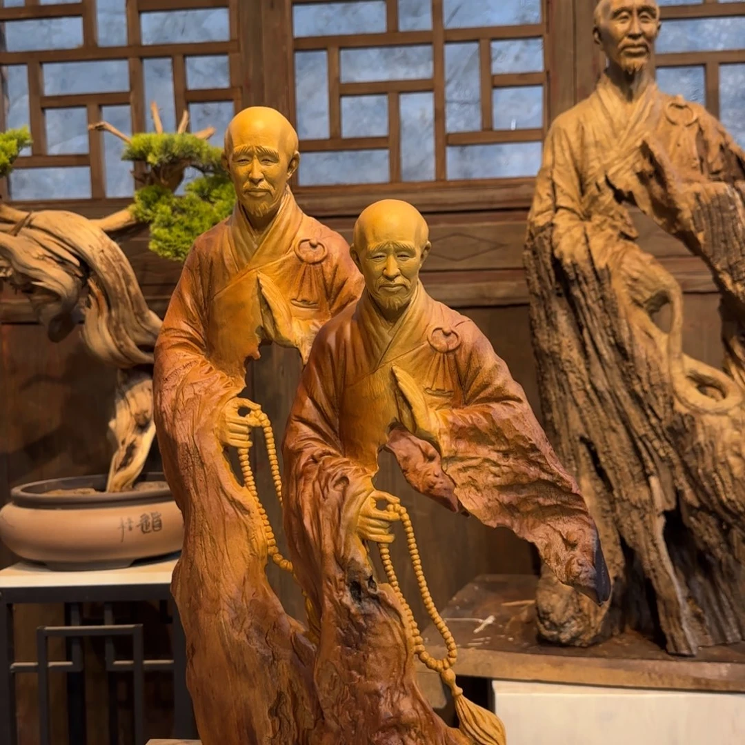 儒***涛香樟木弘一法师桌面