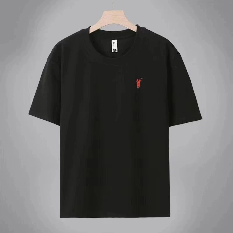 【保罗刺绣】夏季纯棉短袖t恤潮流男士圆领百搭休闲时尚宽松半袖男