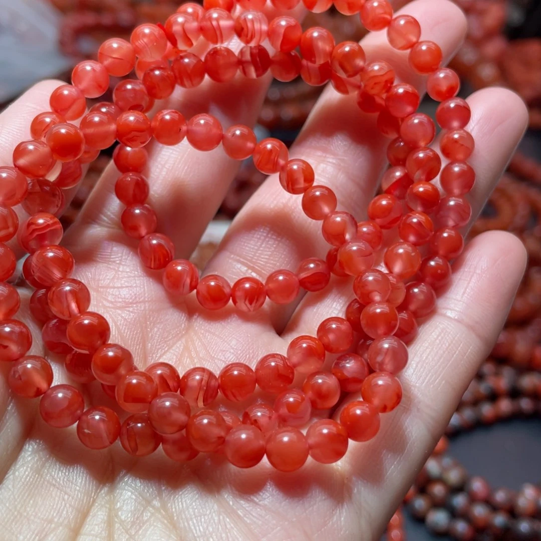 南红玛瑙手链未镶嵌