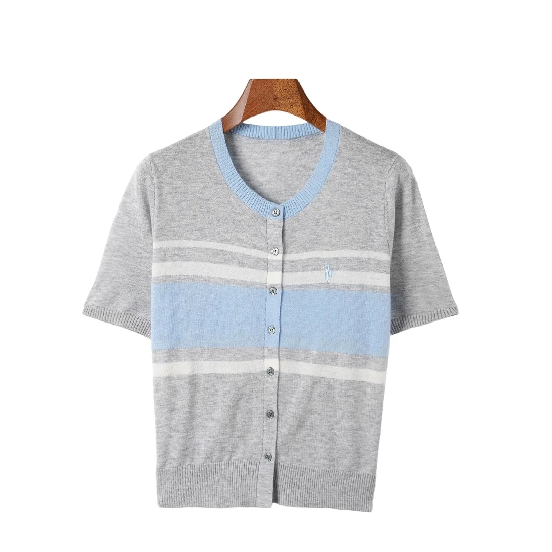 【6.8】短袖圆领针织衫薄款夏季女SK-25096