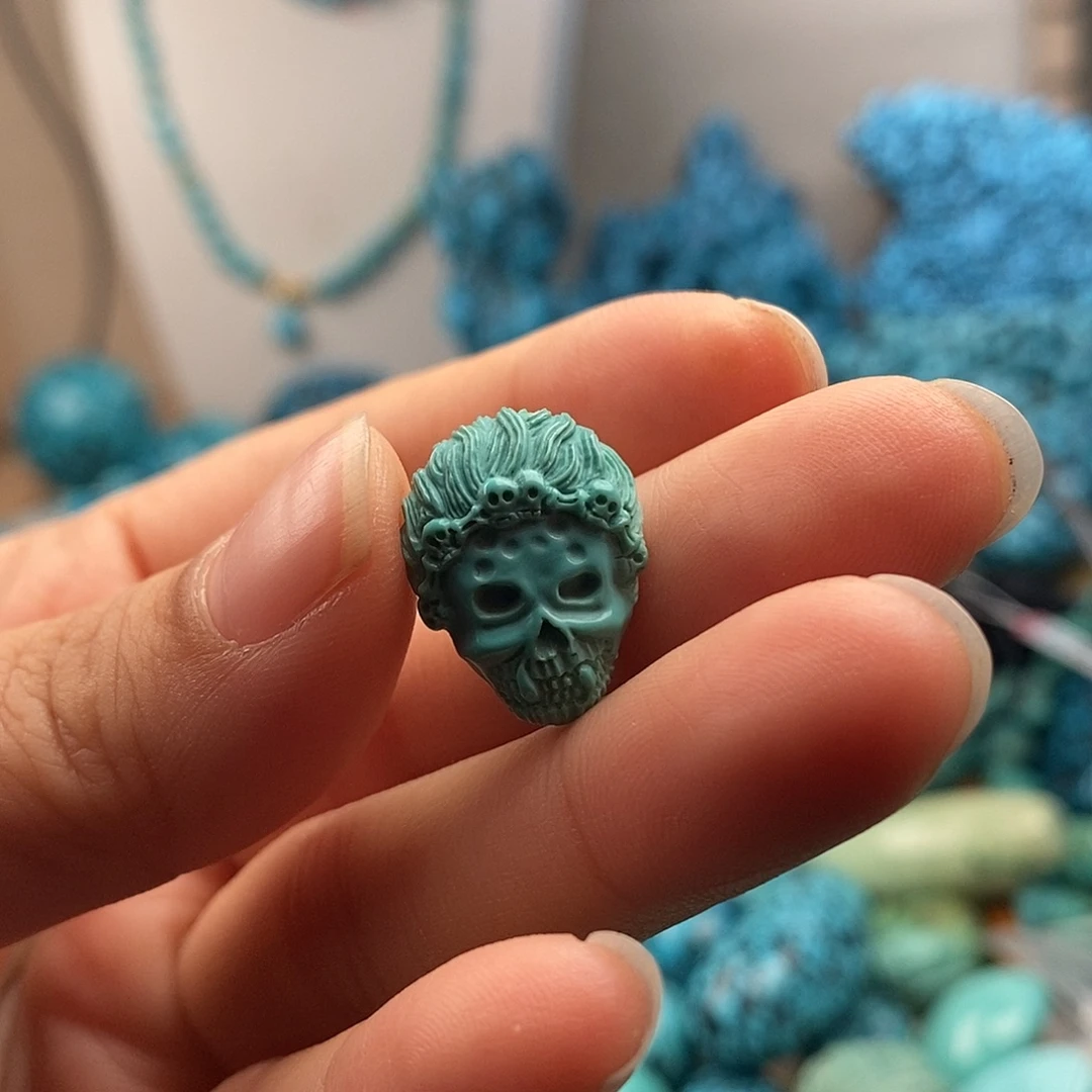 绿松石未镶嵌珠宝半成品