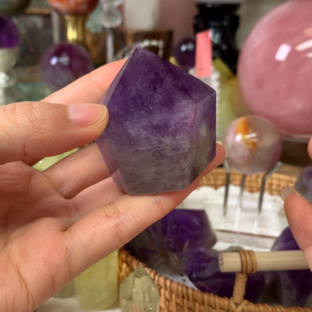 水晶珠宝半成品未镶嵌紫水晶126克