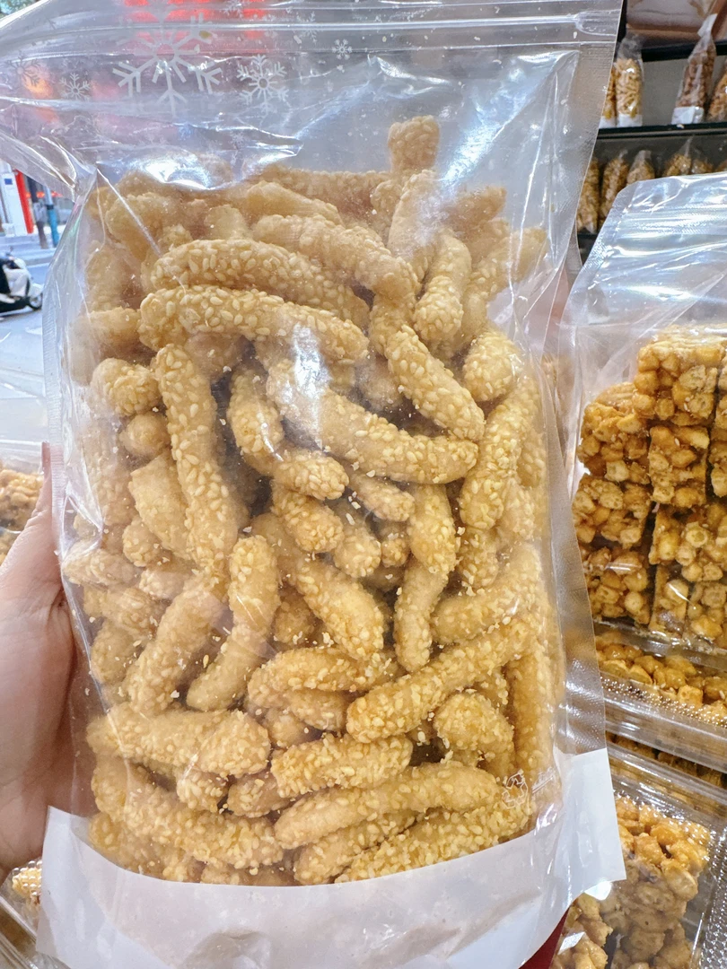 湖北特产老式糯米芝麻花根兰花根小时候的味道怀旧零食