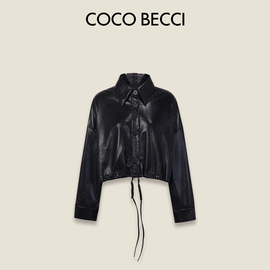 COCO BECCI【休斯顿皮衣】高级感收腰时尚百搭外套CFXYC209016