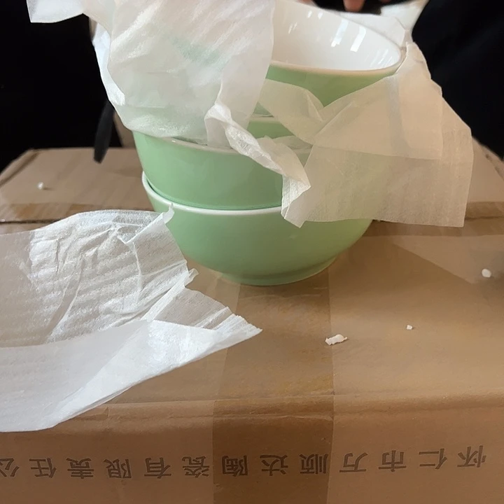 正品 绿色5.5英寸碗买4送4只破损包赔不补发介意勿拍