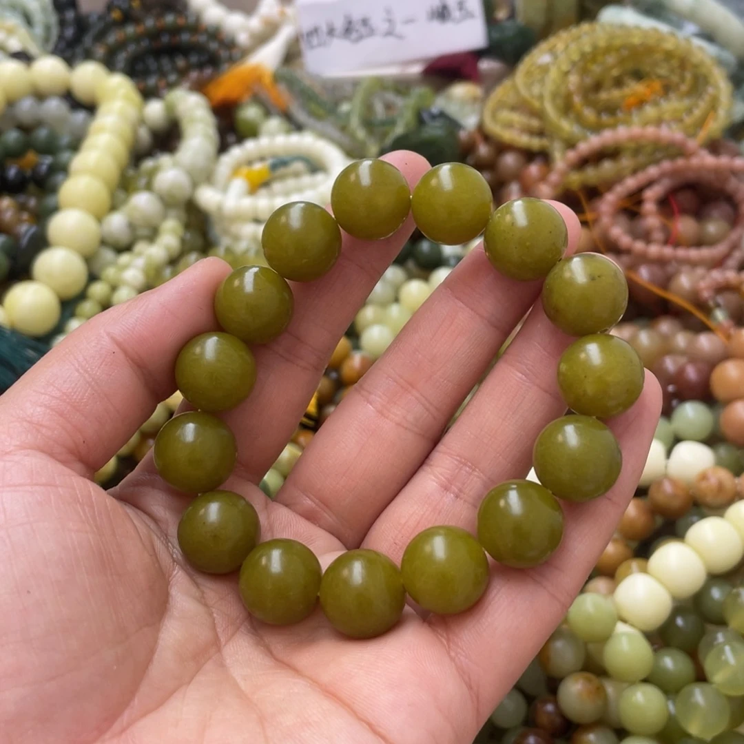 蛇纹石玉手链未镶嵌