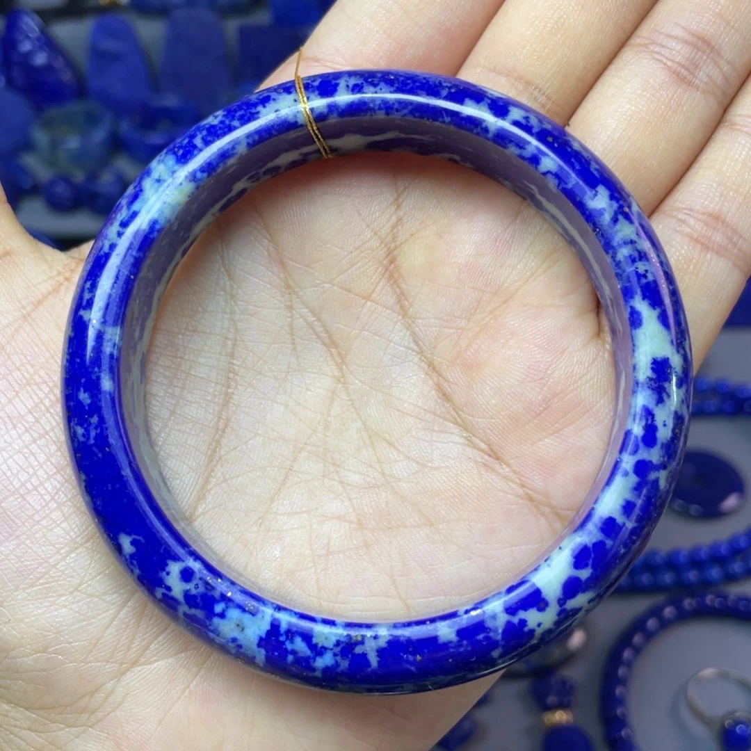 青金石未镶嵌60mm内径手镯