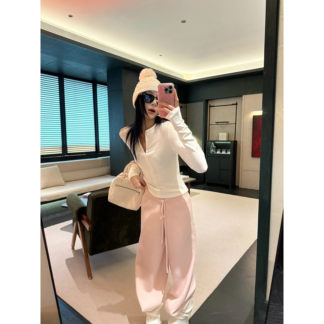 70不是七十【起雾绒感】秋冬韩系拉链开襟针织打底衫