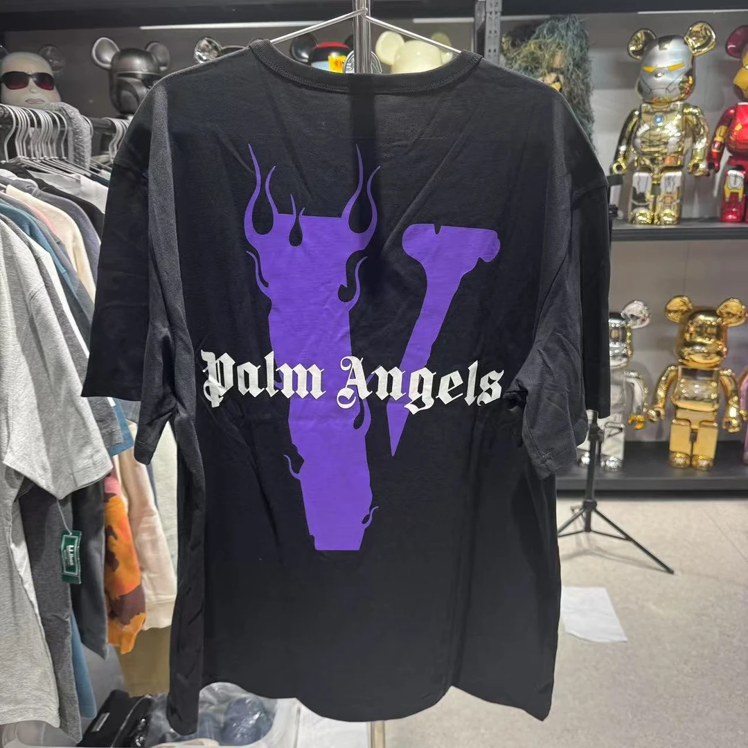 美版 大V plam angle 联名短袖 黑色 2506190101