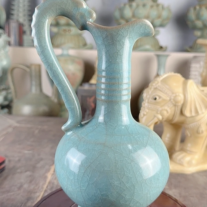 汝窑单龙瓶品相完美